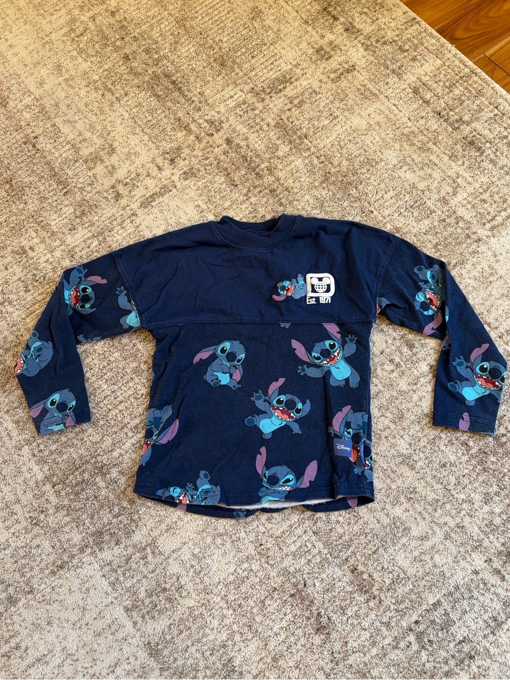 Walt Disney World Navy Blue Stitch Spirit Jersey Kids Youth Size Large 2025 WDW
